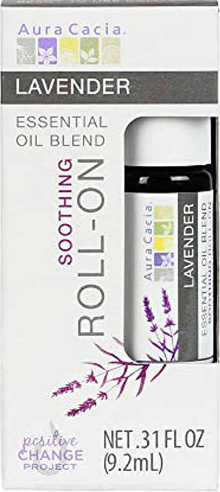 AURA CACIA Lavender Essential Oil Roll-On (9.2 ml)