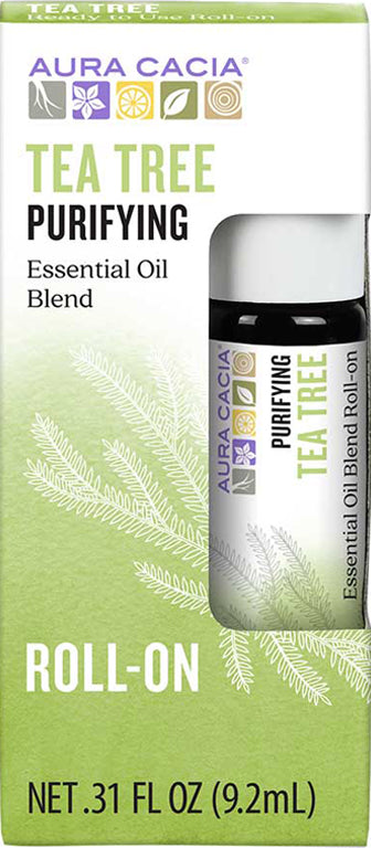 AURA CACIA Peppermint Essential Oil Roll-On  (9.2 ml)