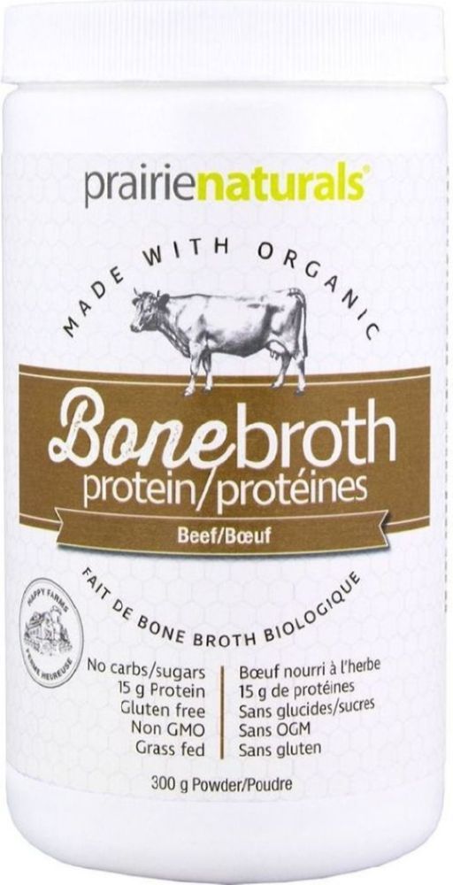 PRAIRIE NATURALS Organic Bone Broth Beef Protein (300 gr)