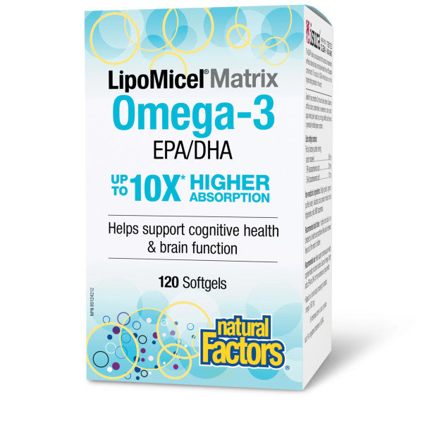 NATURAL FACTORS - LipoMicel Omega-3 (120 softgels)
