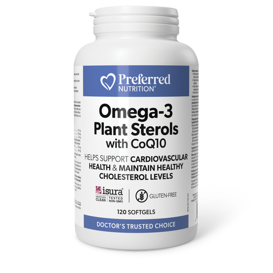 PREFERRED NUTRITION Omega 3 Plant Sterols with COQ10 120 softgels
