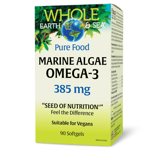 WHOLE EARTH & SEA - Marine Algae Omega-3 (385 mg - 90 softgels)