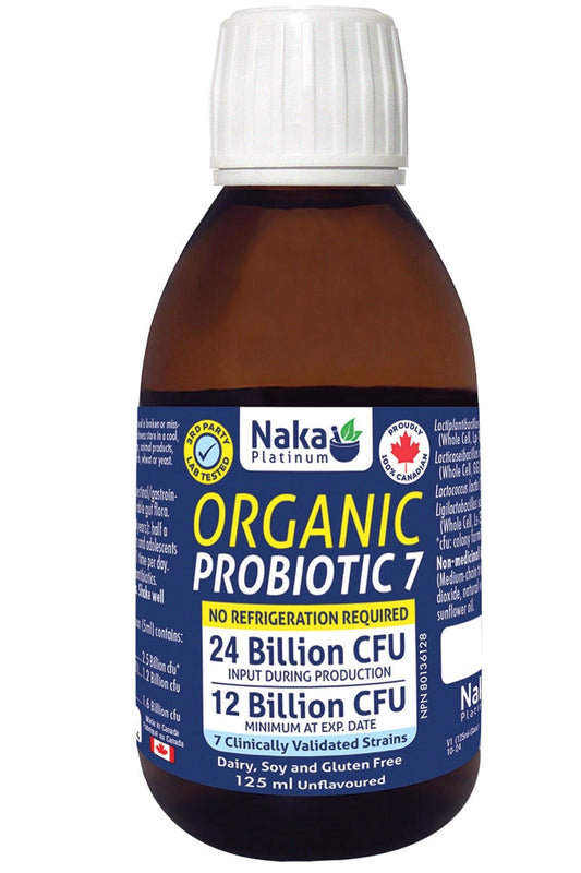 NAKA PLATINUM Organic Probiotic 7 (24 Billion - Unflavoured - 125 ml)