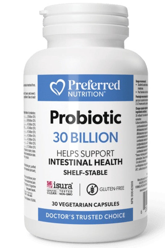 PREFERRED NUTRITION Probiotic (30 Billion - 30 veg caps)