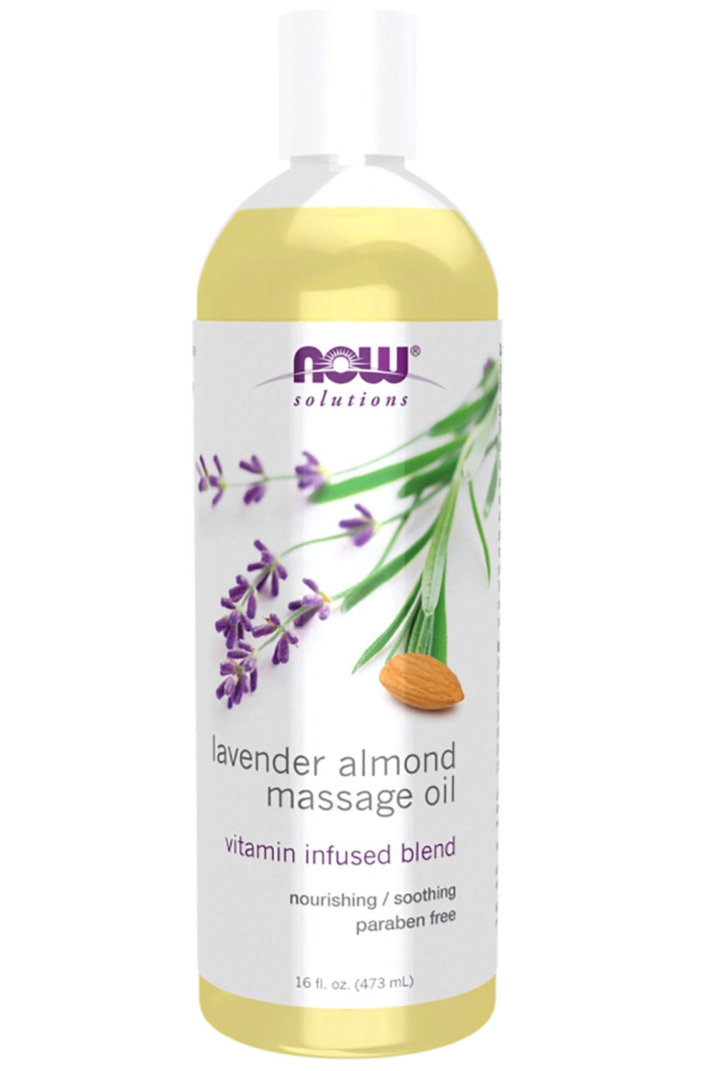 NOW Lavender-Almond Massage Oil (473 ml)