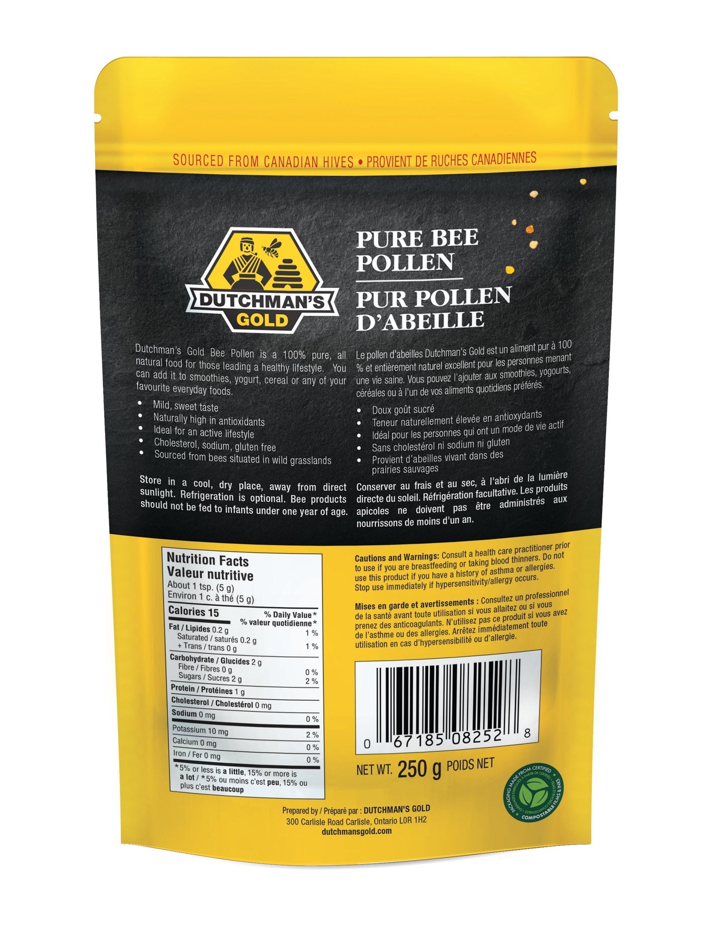 Premium Canadian Bee Pollen GranulesDUTCHMAN'S GOLD