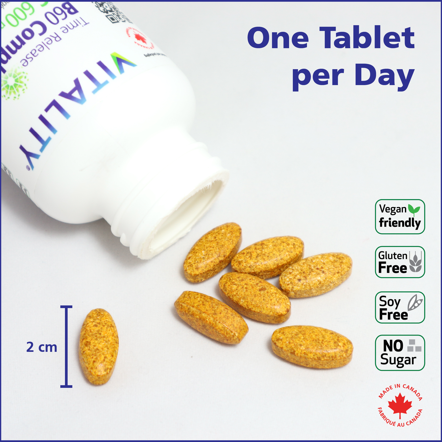 VITALITY Time Release B Complex + C 600 mg