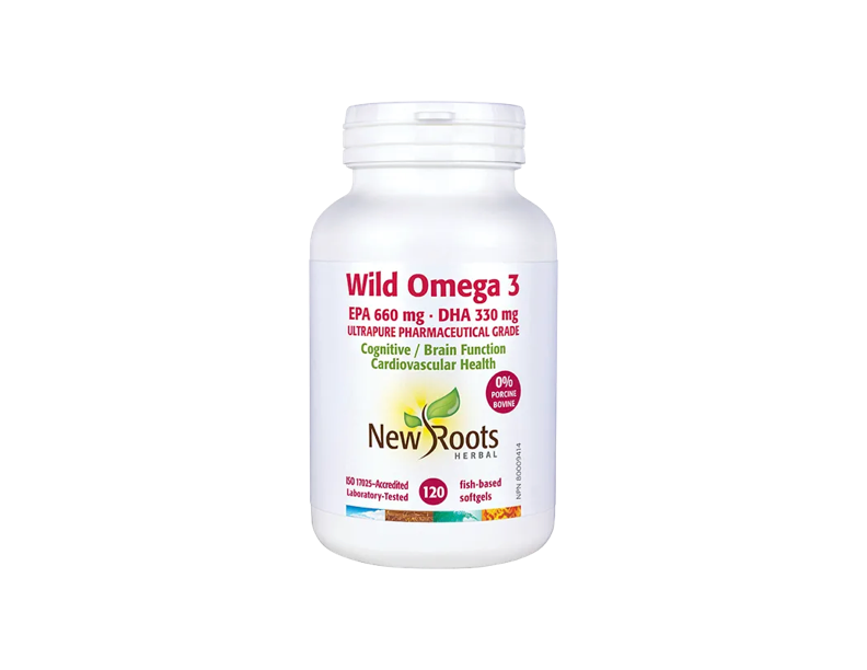New Roots Wild Omega 3 EPA 660mg DHA 330mg 120 Softgels