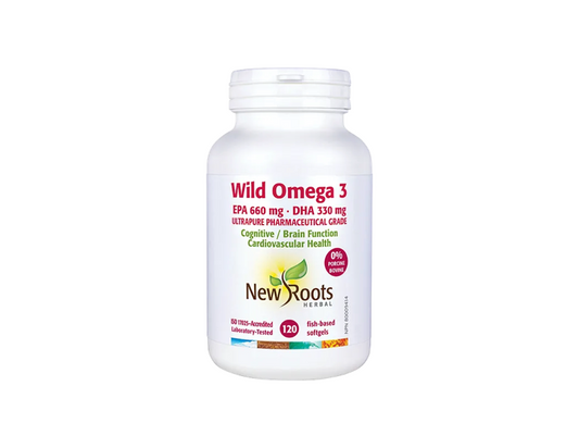New Roots Wild Omega 3 EPA 660mg DHA 330mg 120 Softgels