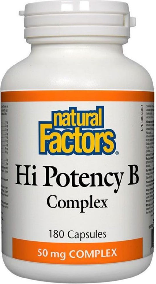 NATURAL FACTORS High Potnecy B-Complex (50 mg -  180 caps)