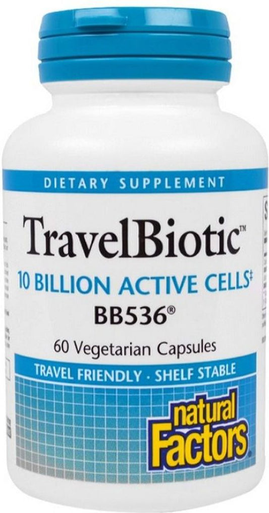 NATURAL FACTORS TravelBiotic (10 Billion - 60 veg caps)