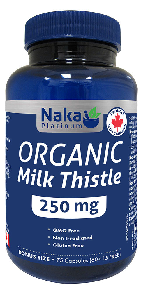 NAKA Platinum Organic Milk Thistle (250 mg - 75 veg caps)