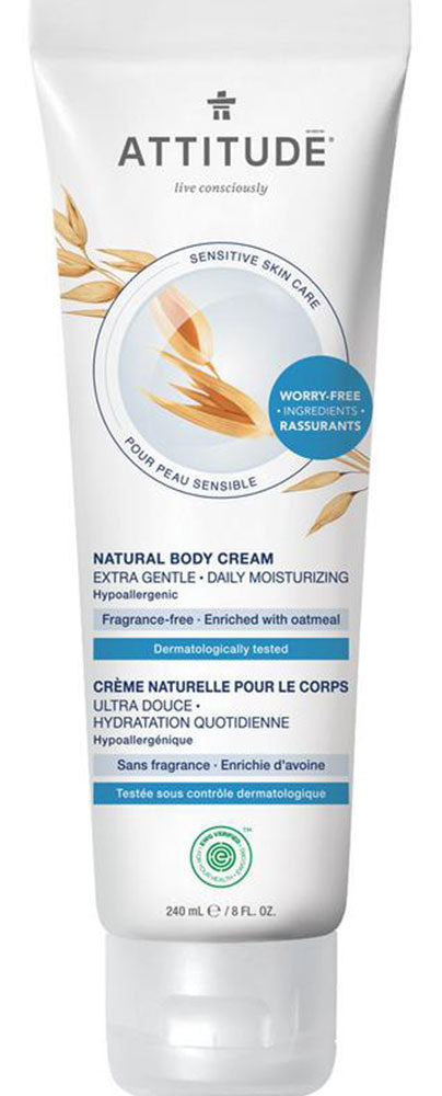 ATTITUDE Body Cream - Fragrance Free (240 ml)