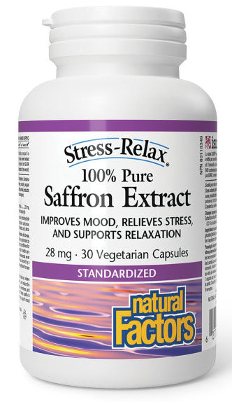 NATURAL FACTORS STRESS RELAX Saffron Extract (28 mg - 30 v-caps)
