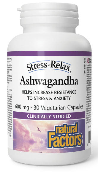 NATURAL FACTORS STRESS RELAX Ashwagandha (600 mg - 30 veg caps)