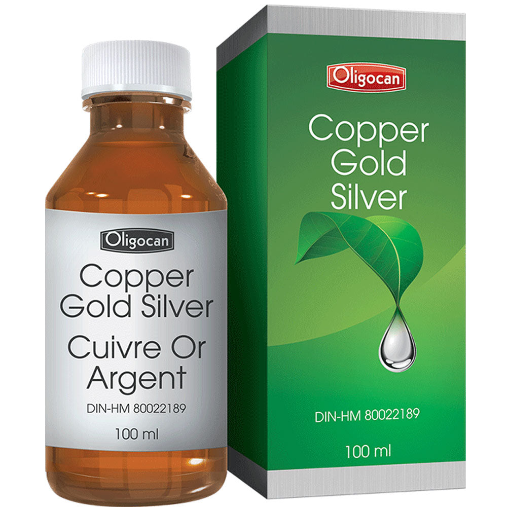 HOMEOCAN Copper-Gold-Silver Trace Minerals (100 ml)