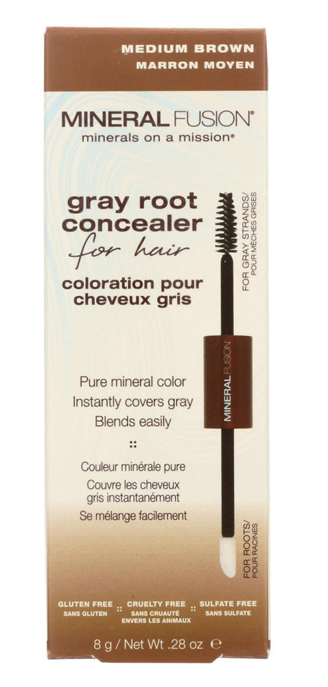 MINERAL FUSION Gray Root Concealer - Medium Brown (8 gr)