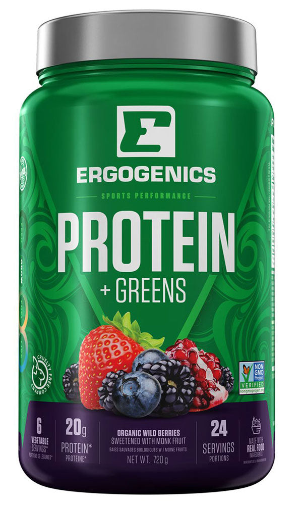 ERGOGENICS Plant Protein + Greens (Berry - 720 gr)